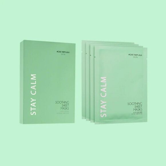 LALA SKIN STAY CALM SOOTHING SHEET MASKS - Picture 1 of 4